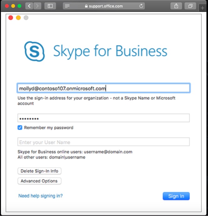 skype for business mac block